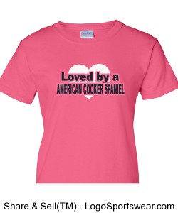 Ladies - Loved by a American Cocker Spaniel Design Zoom
